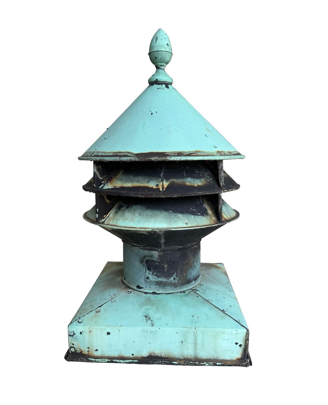 Unusual Size Antique Copper Ewarts Roof Ventilator - 10458