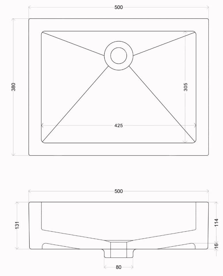 Dimensions Of Whitebirk Hodder Bathroom Basin