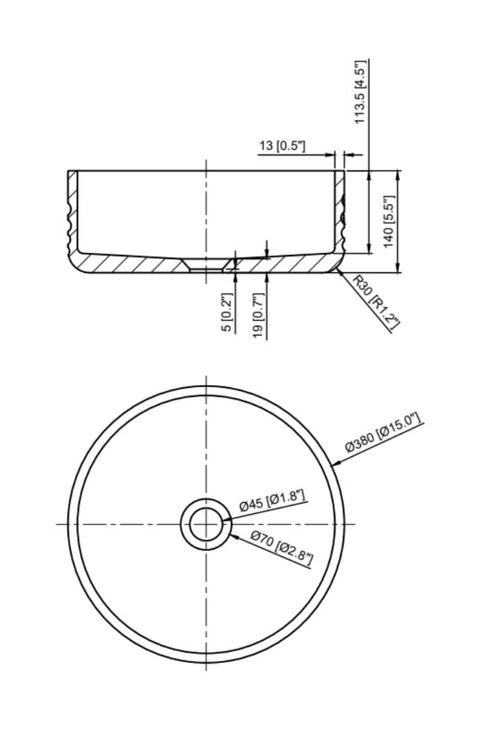 Whitebirk Krete Margarites Bathroom Sink Dimensions