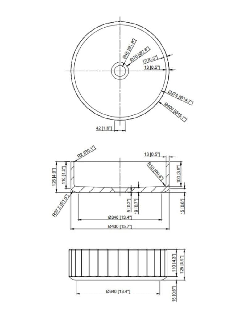 Whitebirk Krete Chania Bathroom Sink Dimensions