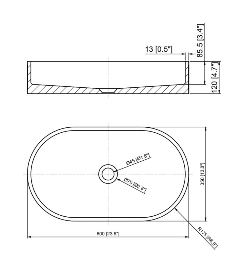 Whitebirk Krete Margathi Bathroom Sink Dimensions