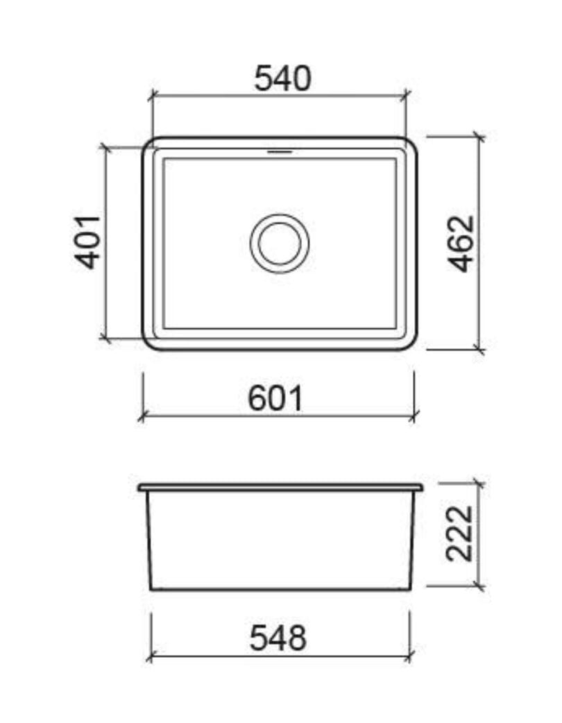 Dimensions Of Whitebirk Undermounted Freckleton Sink