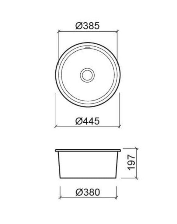 Dimensions Of Whitebirk Undermounted Singleton Sink