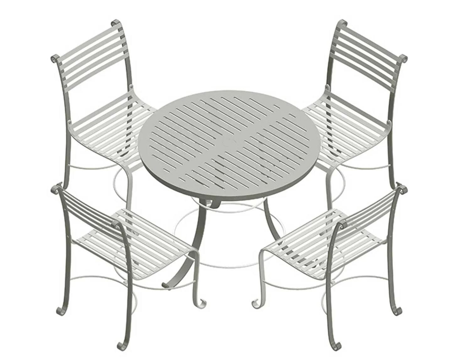 Southwold Round Table & 4 Side Chairs - ODL-170