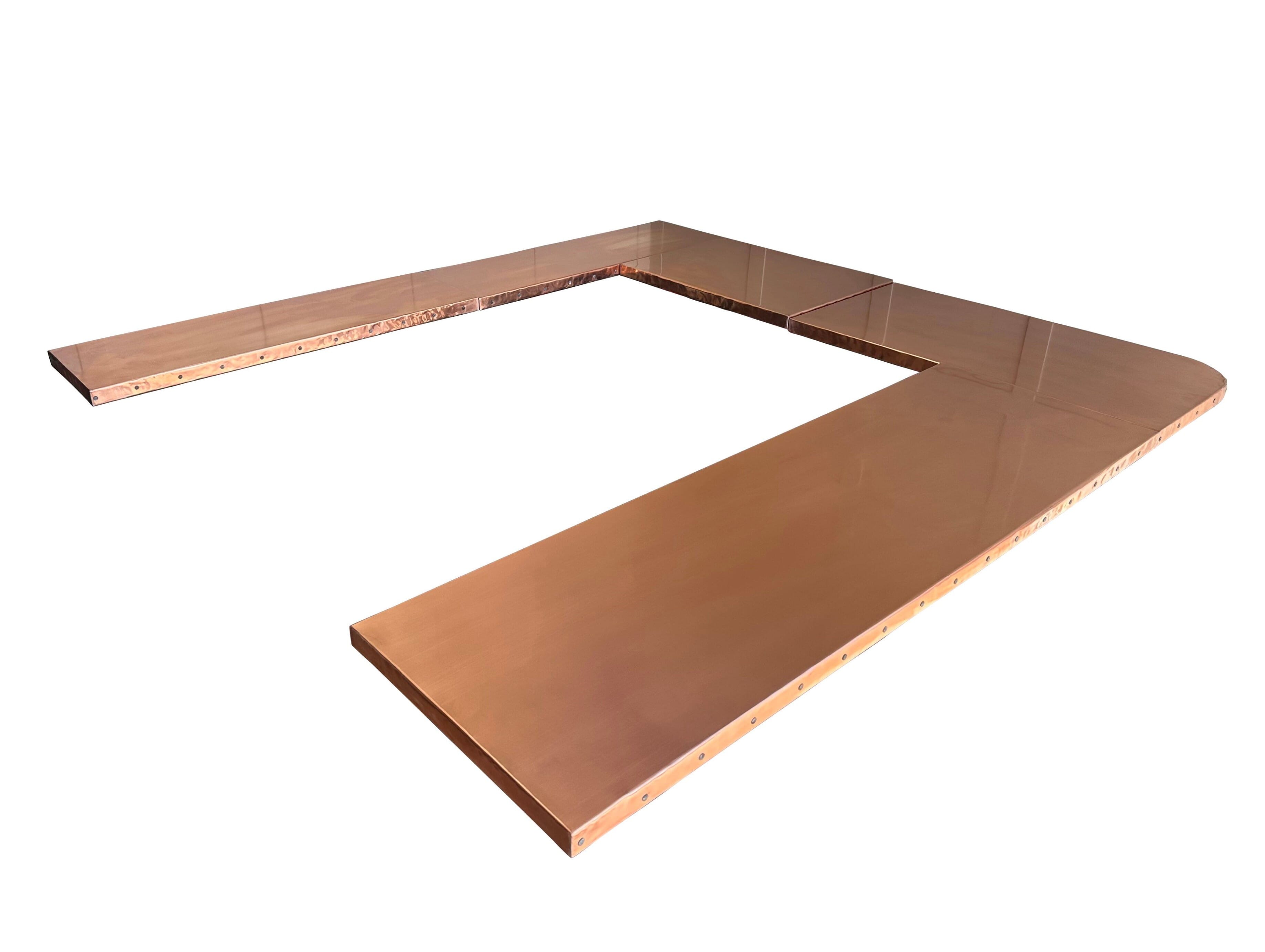 Bespoke Handmade Natural Copper Bar Counter Tops - D2182