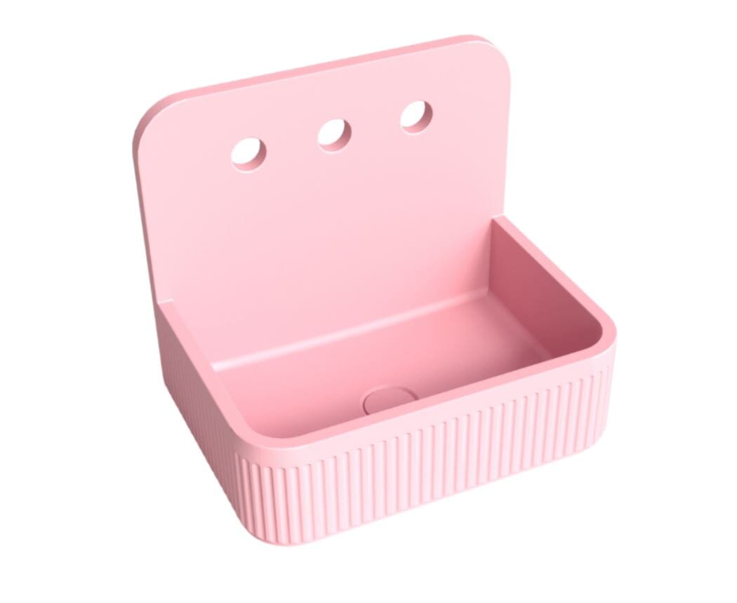 Whitebirk Krete Zaros Bathroom Sink - Peach Pink - WBK-ZARPP