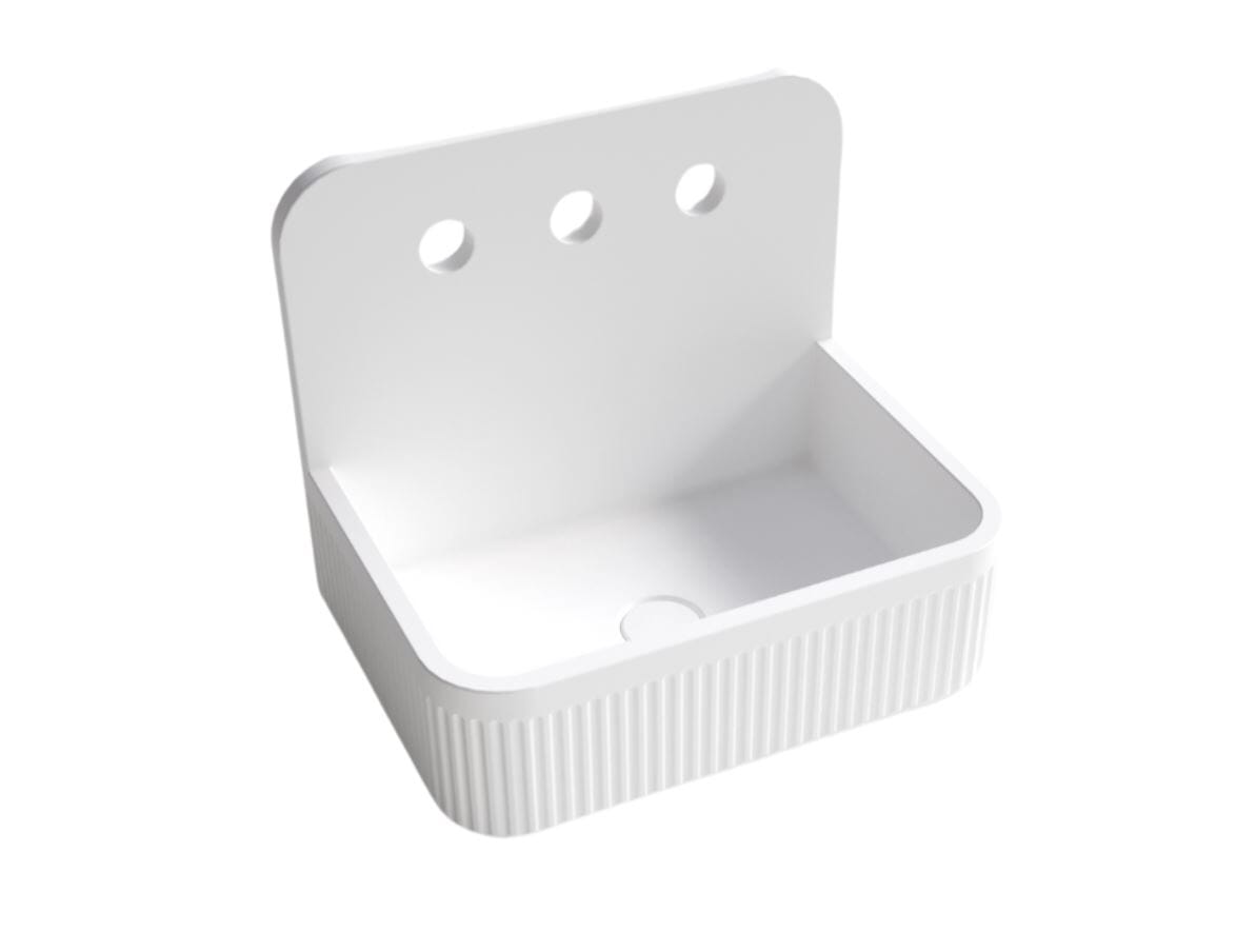 Whitebirk Krete Zaros Bathroom Sink - White - WBK-ZARW