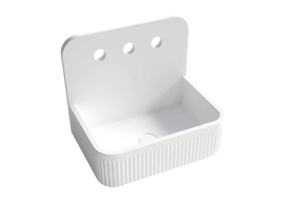 Whitebirk Krete Zaros Bathroom Sink - White
