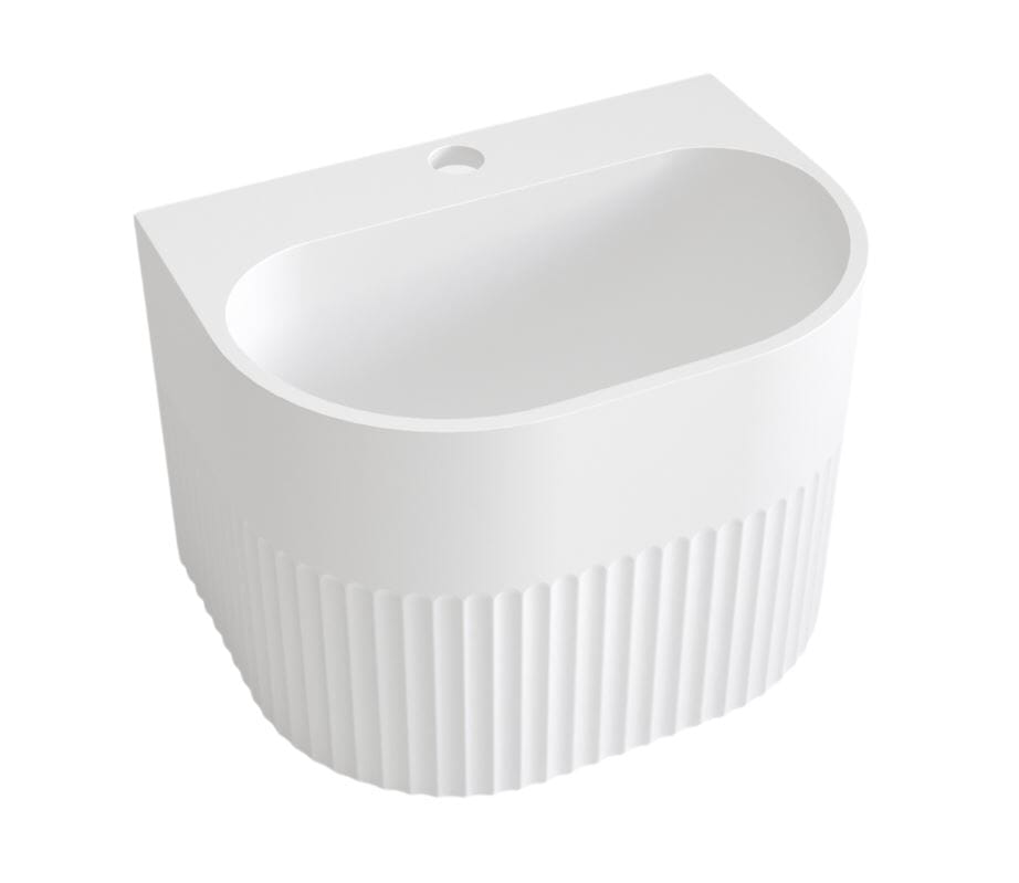 Whitebirk Krete Kournos Bathroom Sink - White - WBK-KOUW