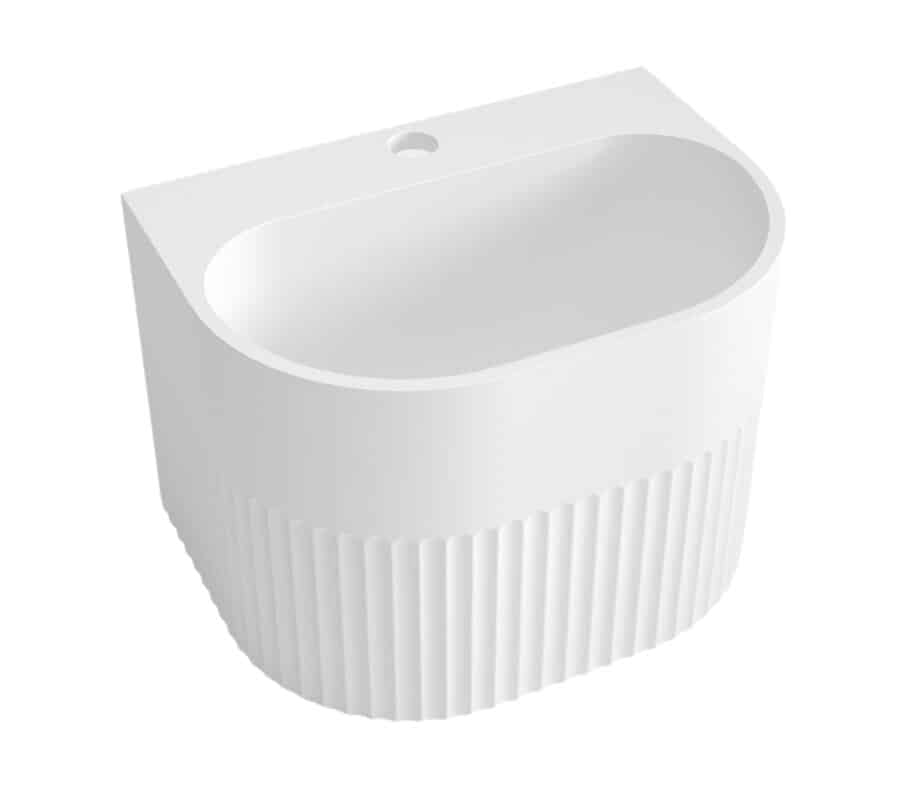 Whitebirk Krete Kournos Bathroom Sink - White