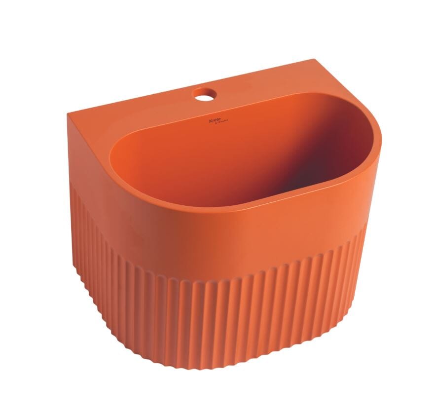 Whitebirk Krete Kournos Bathroom Sink - Orange - WBK-KOO
