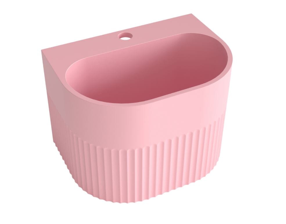 Whitebirk Krete Kournos Bathroom Sink - Peach Pink - WBK-KOPP