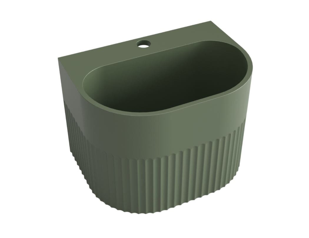 Whitebirk Krete Kournos Bathroom Sink - Grey Green - WBK-KOGG