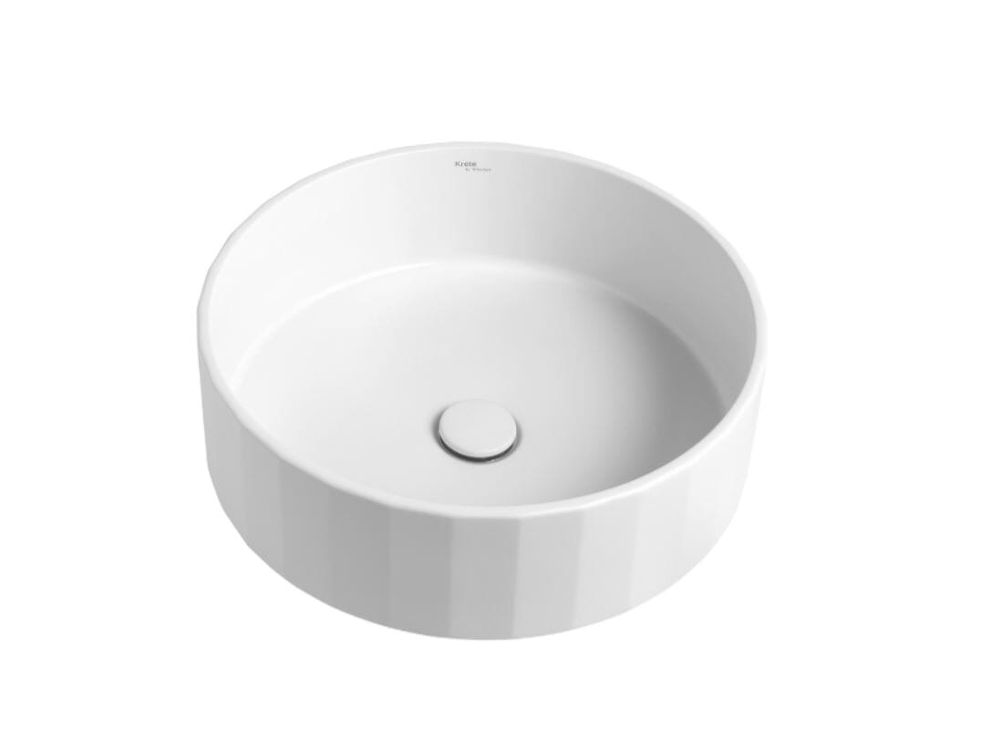 Whitebirk Krete Chania Bathroom Sink - White - WBK-CHWH