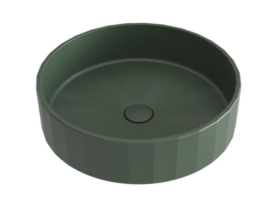 Whitebirk Krete Chania Bathroom Sink - Grey Green - WBK-CHGG