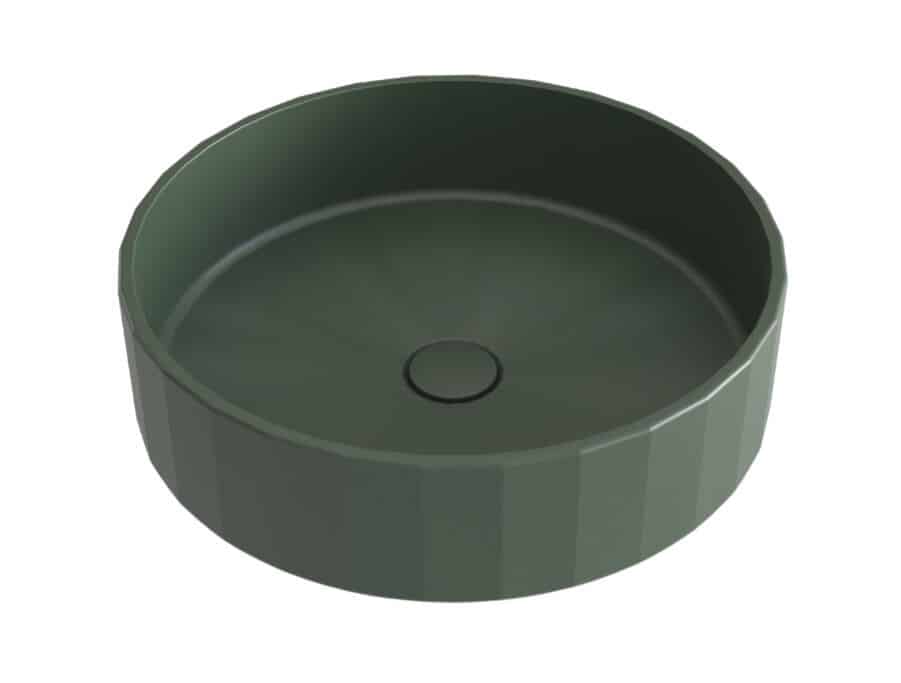 Whitebirk Krete Chania Bathroom Sink - Grey Green