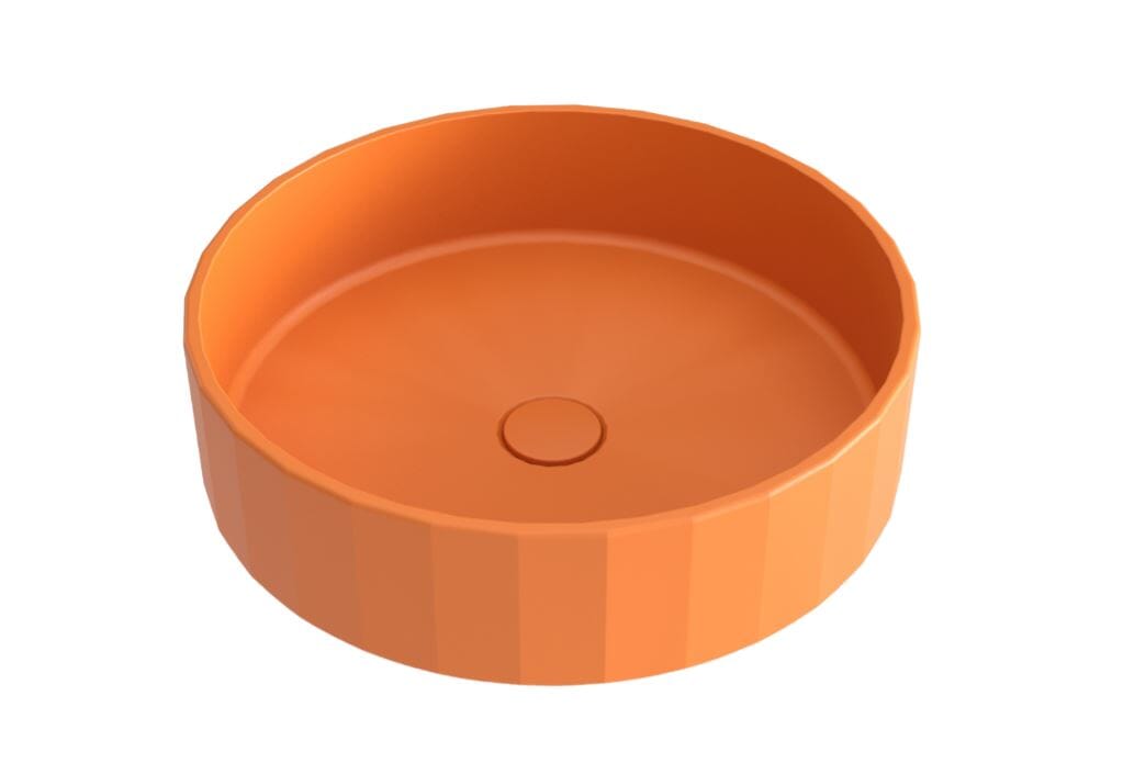 Whitebirk Krete Chania Bathroom Sink - Orange - WBK-CHO