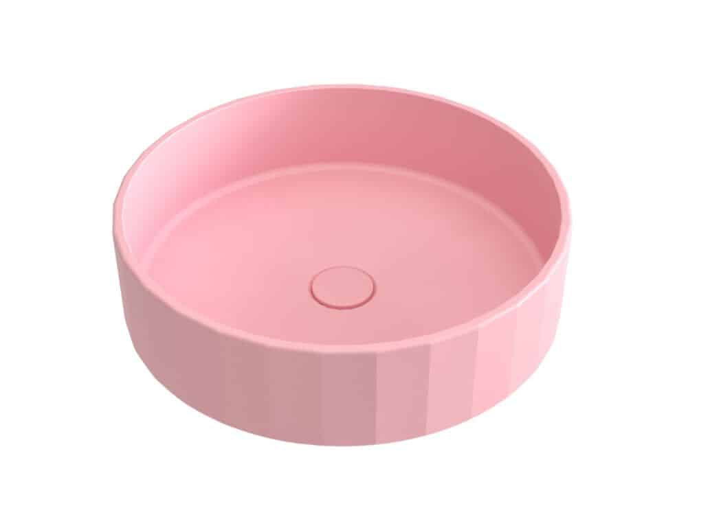 Whitebirk Krete Chania Bathroom Sink - Peach Pink