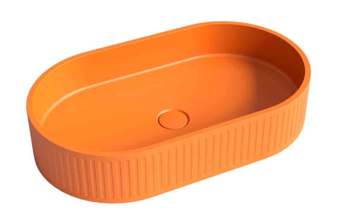 Whitebirk Krete Marathi Bathroom Sink - Orange