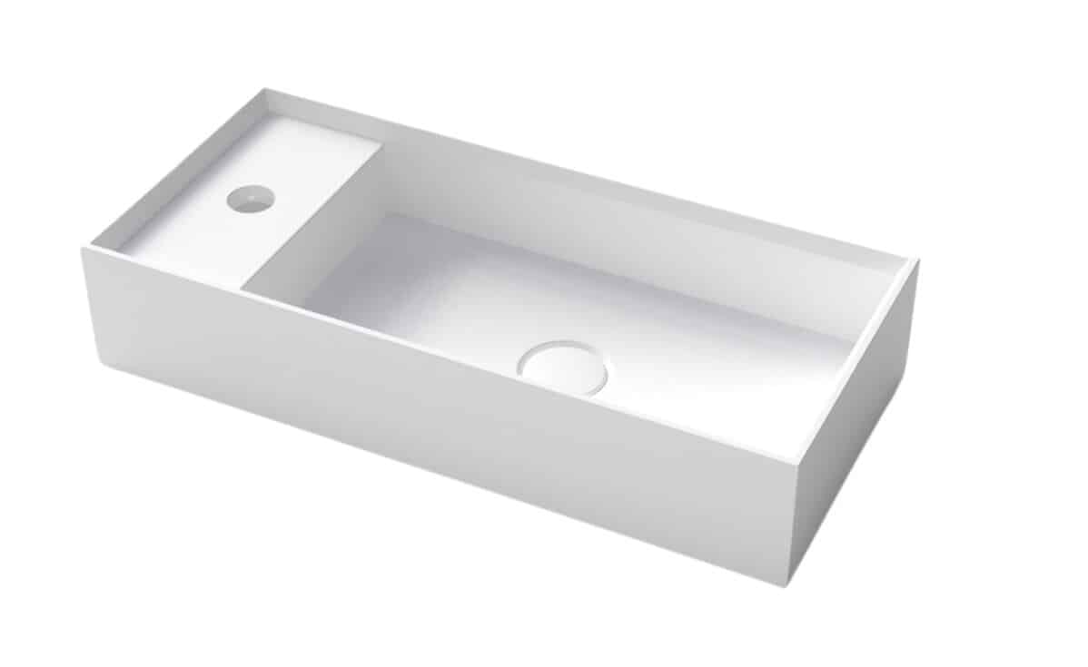 Whitebirk Krete Sisi Bathroom Sink - White