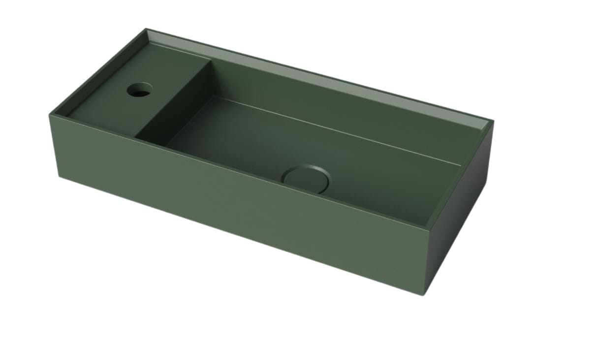 Whitebirk Krete Sisi Bathroom Sink - Grey Green - WBK-SIGG