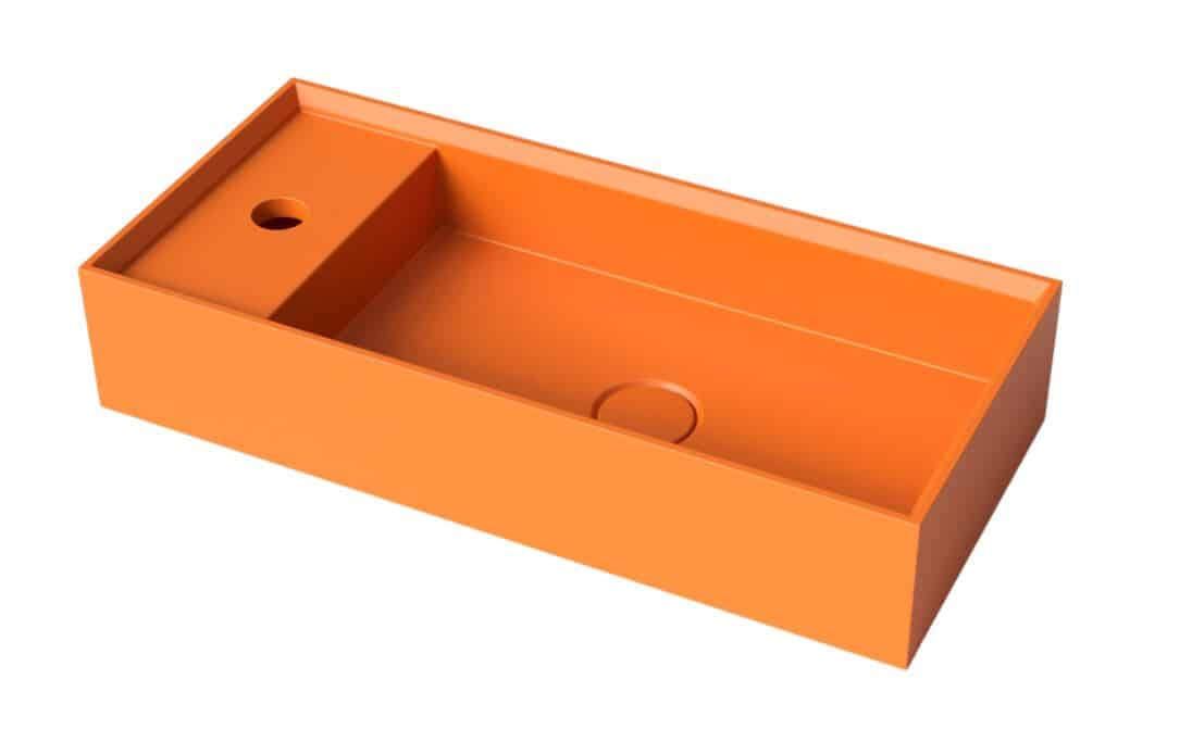 Whitebirk Krete Sisi Bathroom Sink - Orange