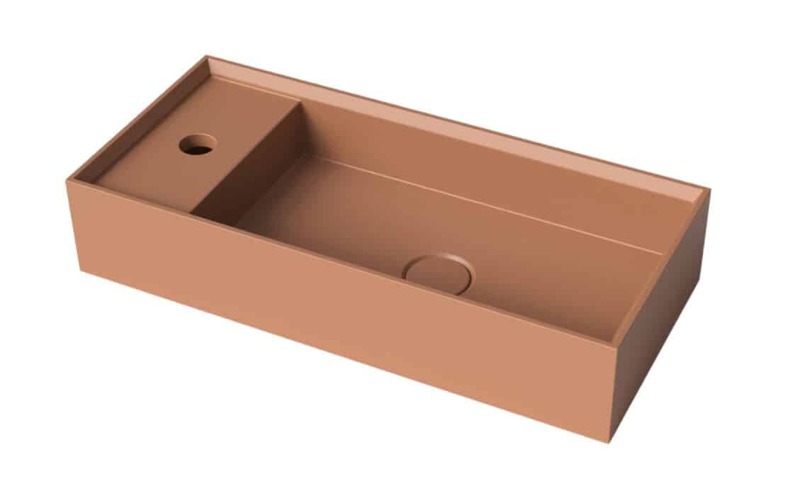 Whitebirk Krete Sisi Bathroom Sink - Orange Brown