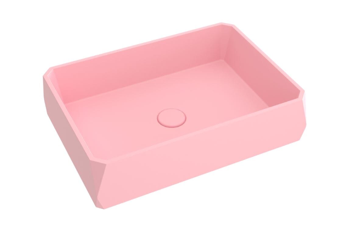 Whitebirk Krete Loutro Bathroom Sink - Peach Pink - WBK-LOPP