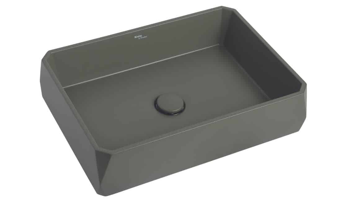 Whitebirk Krete Loutro Bathroom Sink - Green Grey