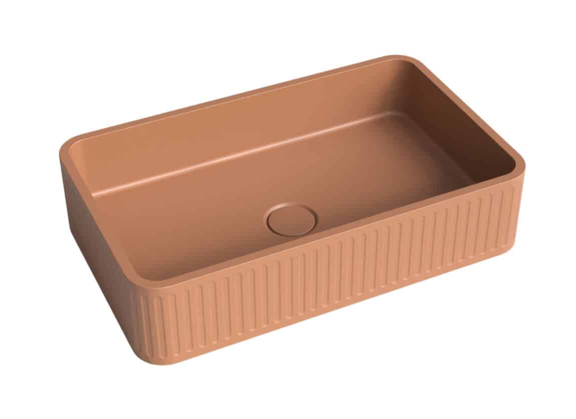 Whitebirk Krete Matala Bathroom Sink - Orange Brown