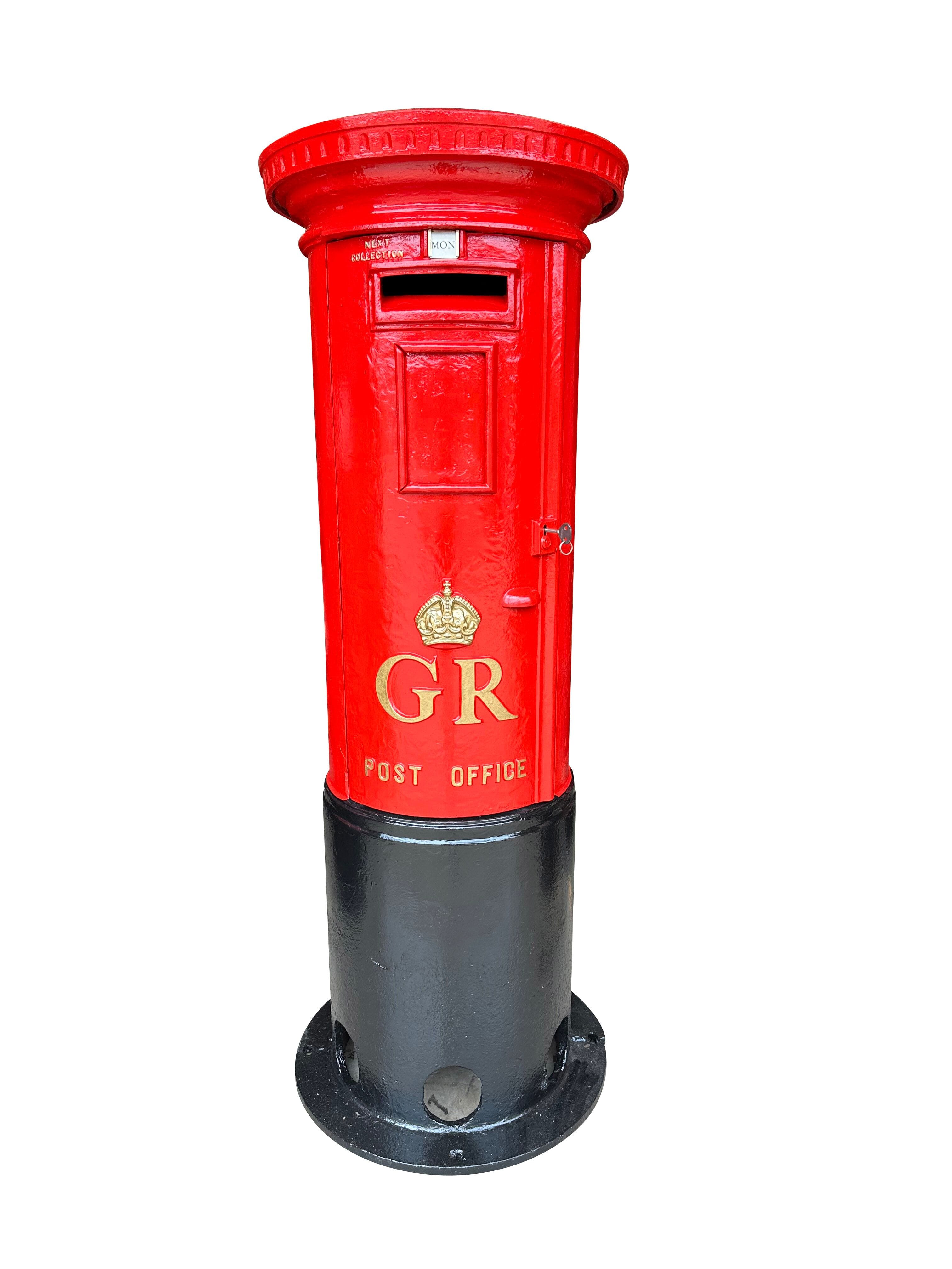 Genuine Cast Iron Post Office GR Pillar Box - 10025