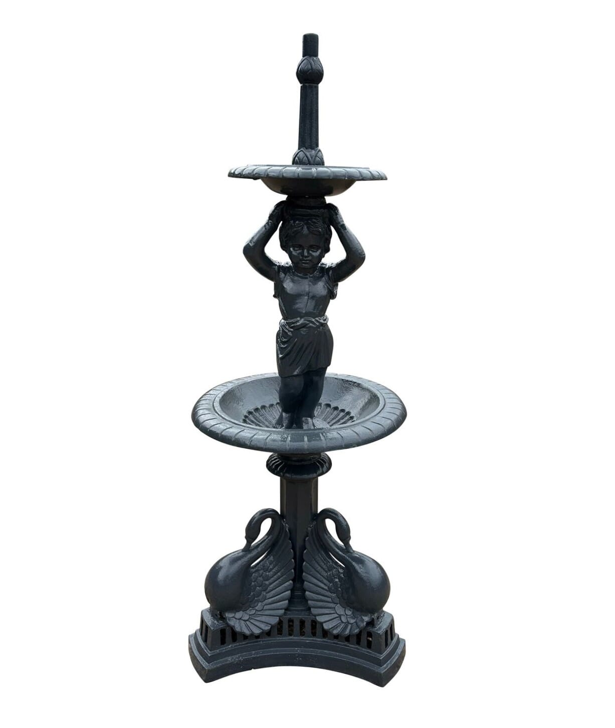 Reclaimed Cast Iron Garden Ornate Water Fountain - 10067