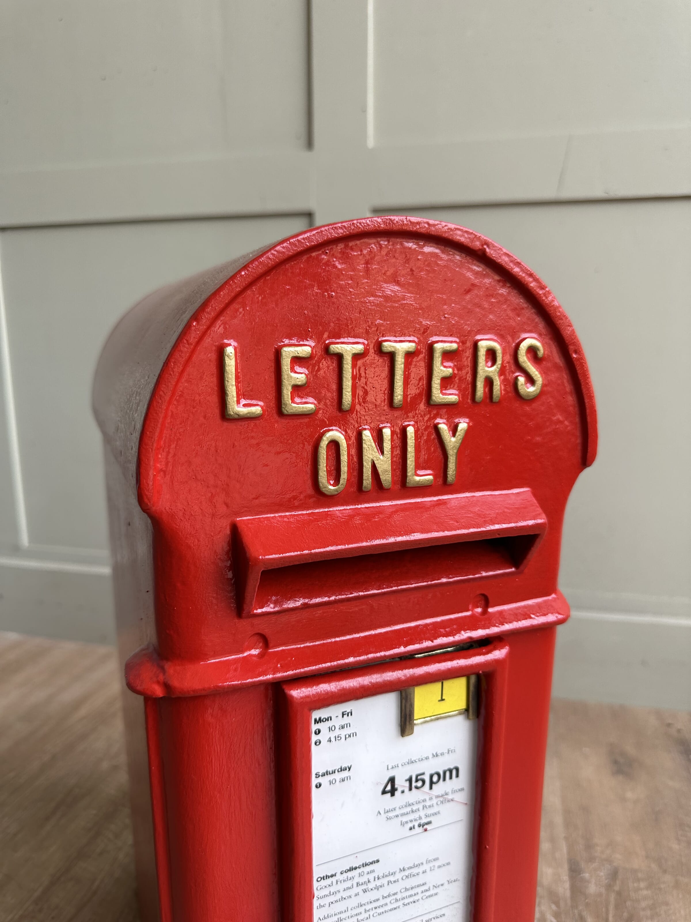 Letter Postbox Original Victoria Cast Iron Pole Mounted Letter Post Box