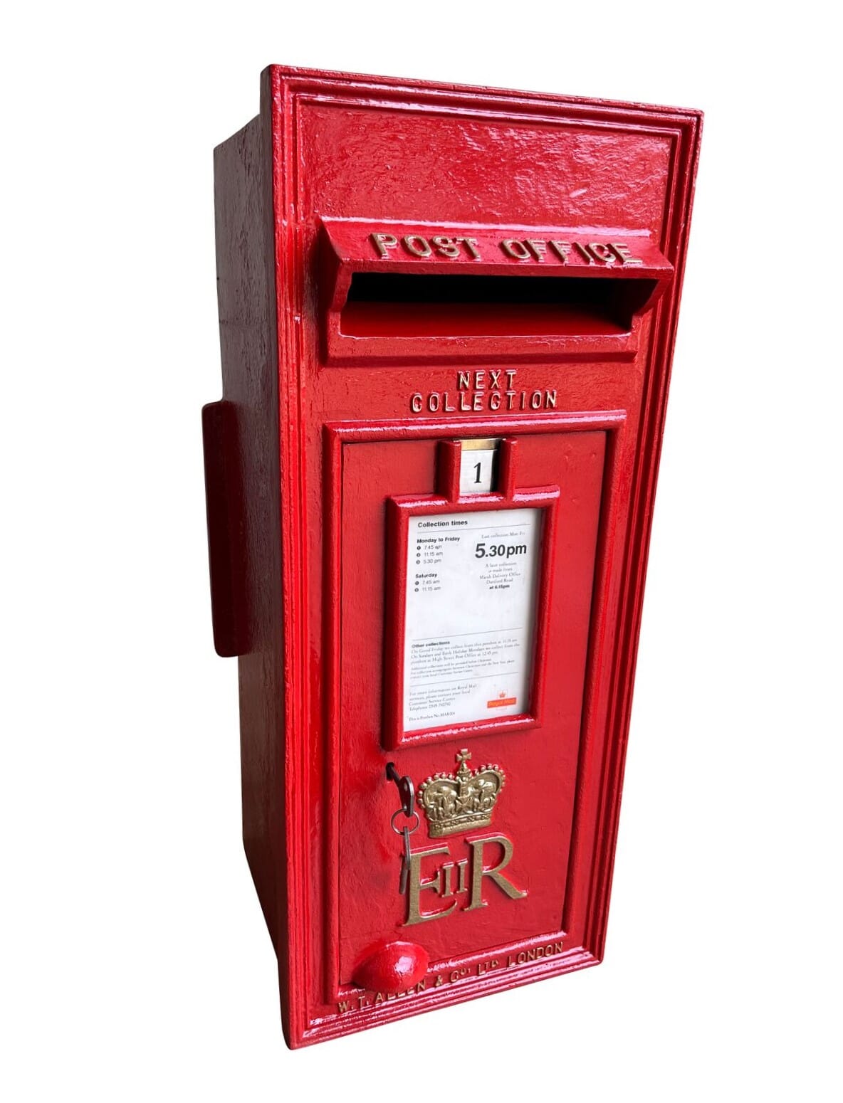 Genuine Cast Iron ER II Original Wall Mounted Post Box - 10132