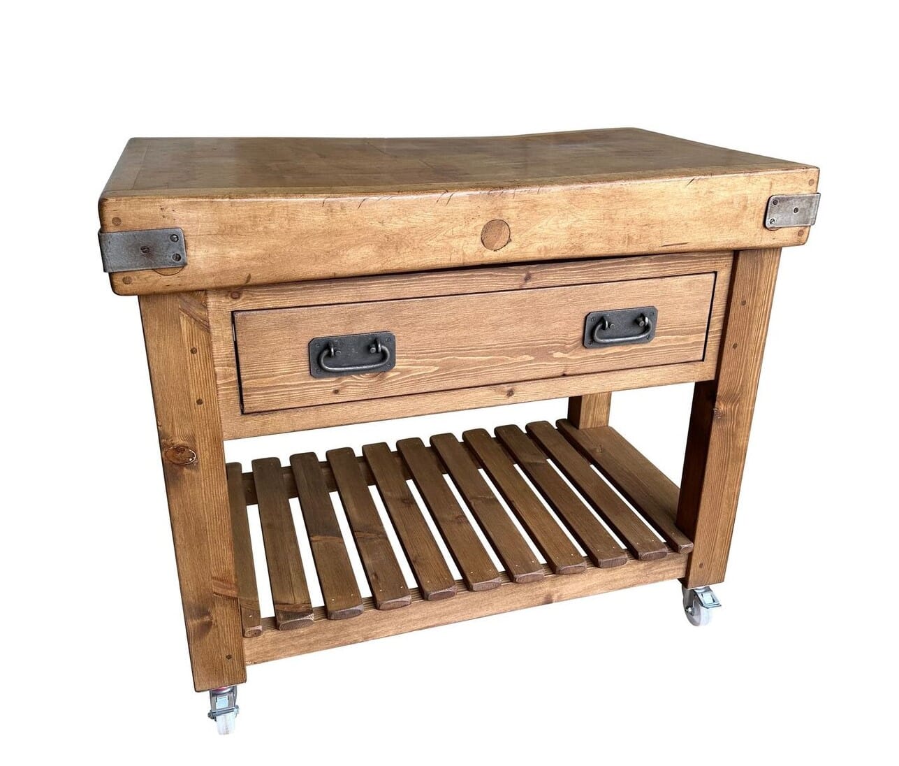 Original Butchers Chopping Block on Bespoke Base - D2185