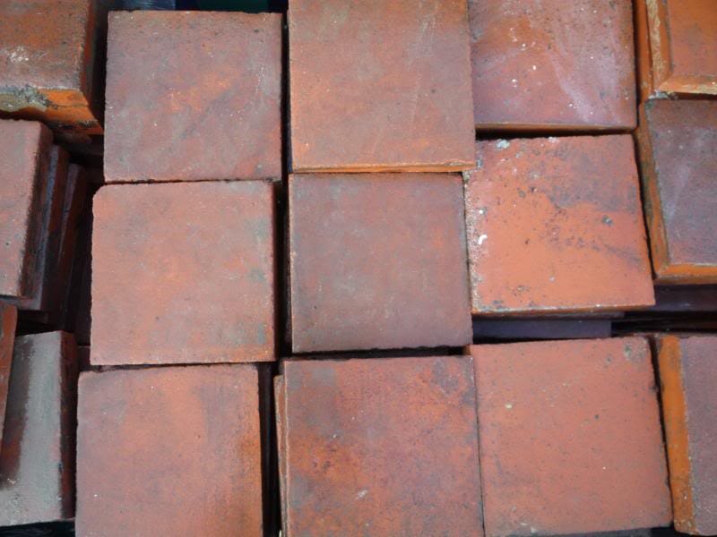 Reclaimed small Antique Quarry tiles  - 4387