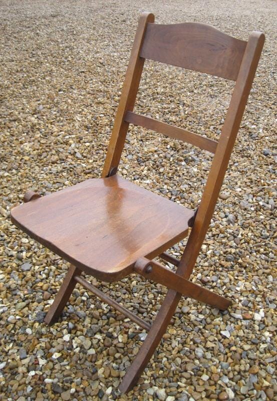 Antique Folding and Easy Stacking Church Chairs - 4579