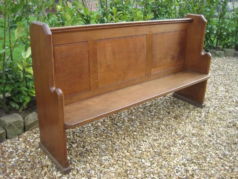 Oak Choir Pew - Reclaimed Antique from Shenstone Church - 4683