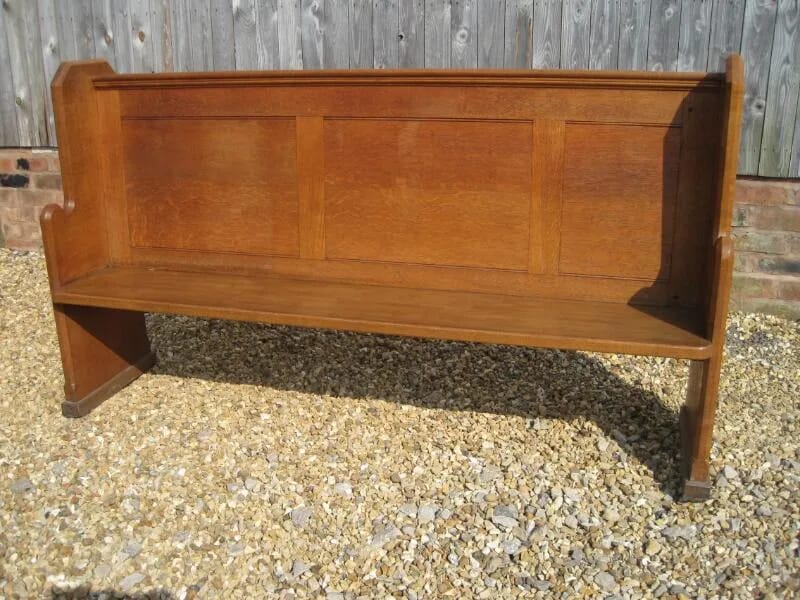 Oak Choir Pew - Salvaged Antique from Shenstone Church - 4685