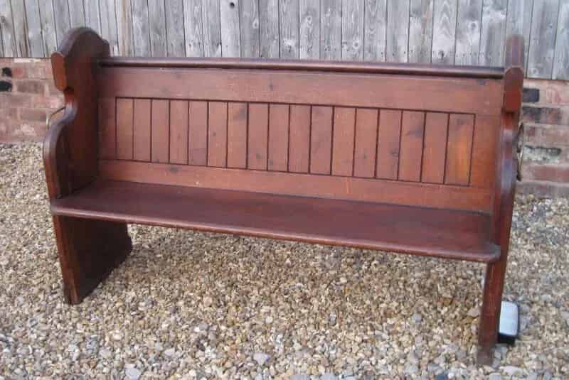Antique Pitch Pine Church Pew