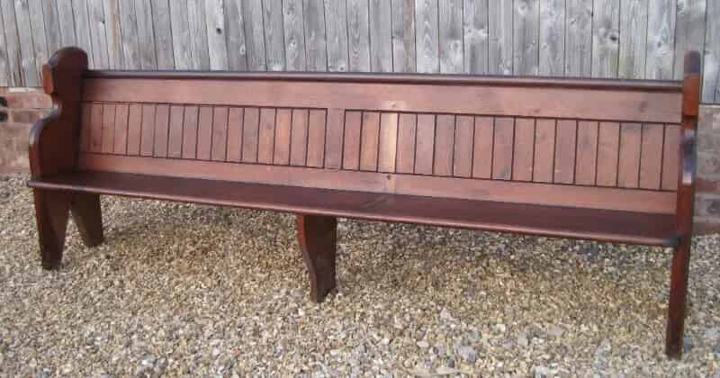 Reclaimed Antique Pitch Pine Church Pew