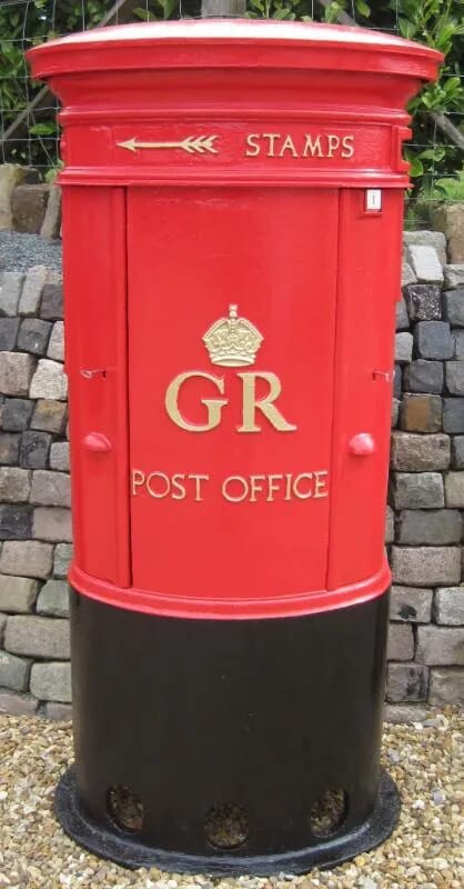 Rare Antique Royal Mail GR Pillar Box with Stamp Machine