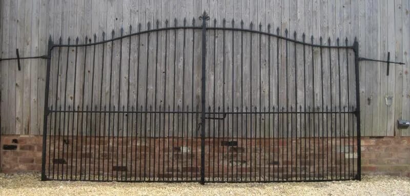Pair of Reclaimed Antique Wrought Iron Entrance Gates - 4576