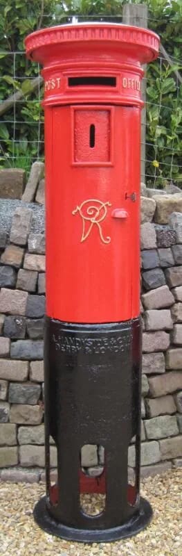 Rare Victorian VR Royal Mail Cast Iron Pillar Box - 4355