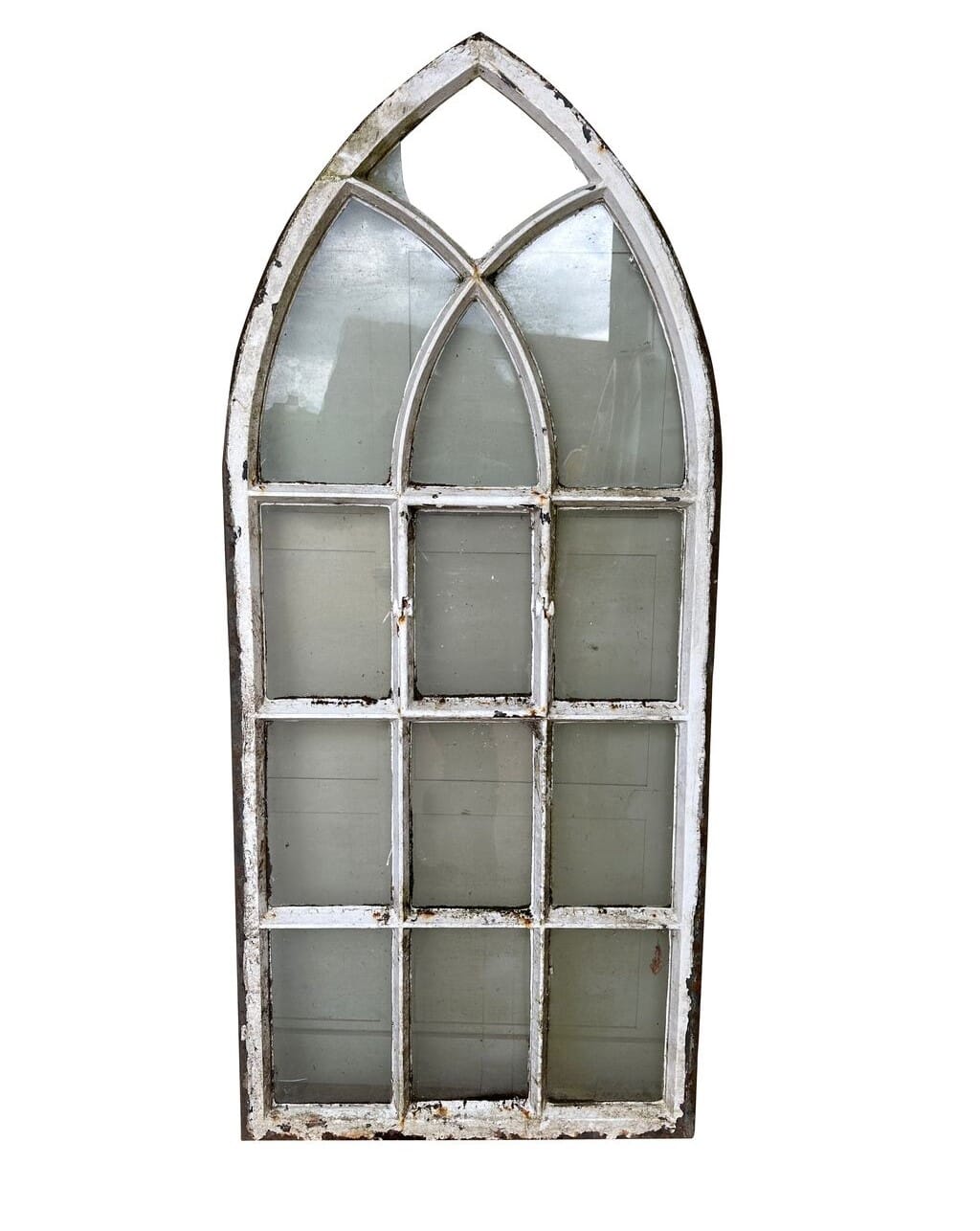 Reclaimed Cast Iron Ornate Gothic Window Frame - 10492D