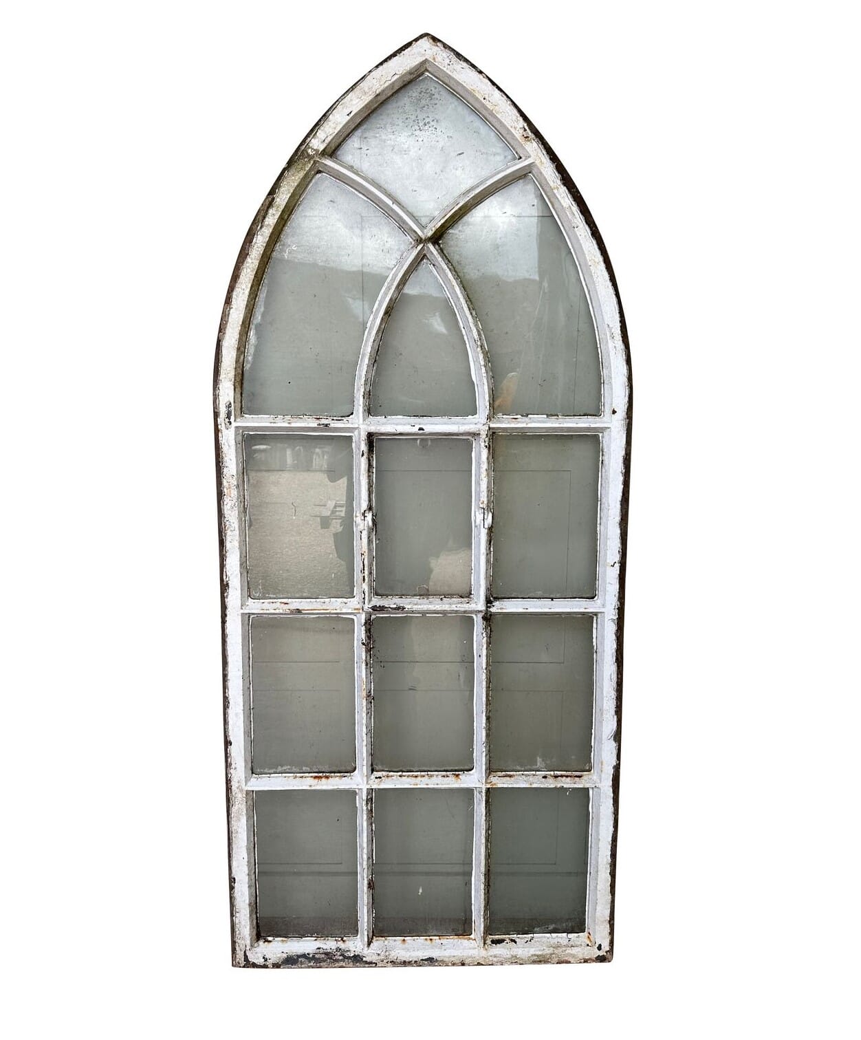 Salvaged Cast Iron Ornate Gothic Window Frame - 10492E