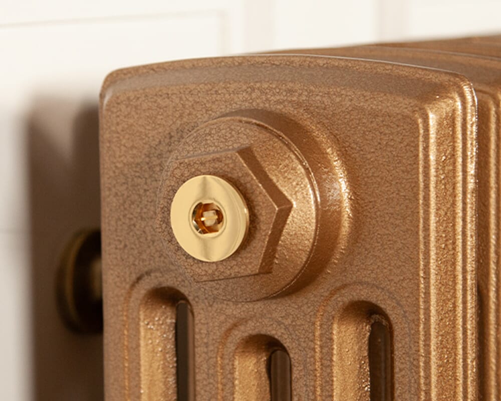Polished Brass Cast Iron Radiator Bleed Valve  - HAN142