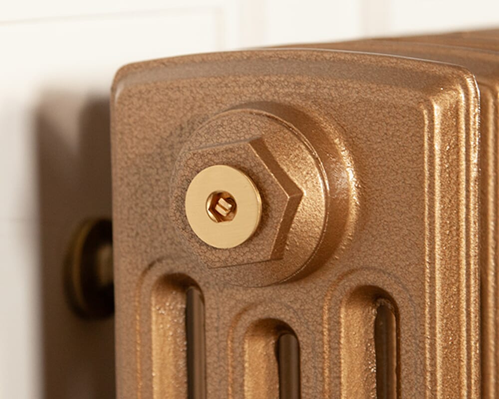 Brushed Brass Cast Iron Radiator Bleed Valve  - HAN149