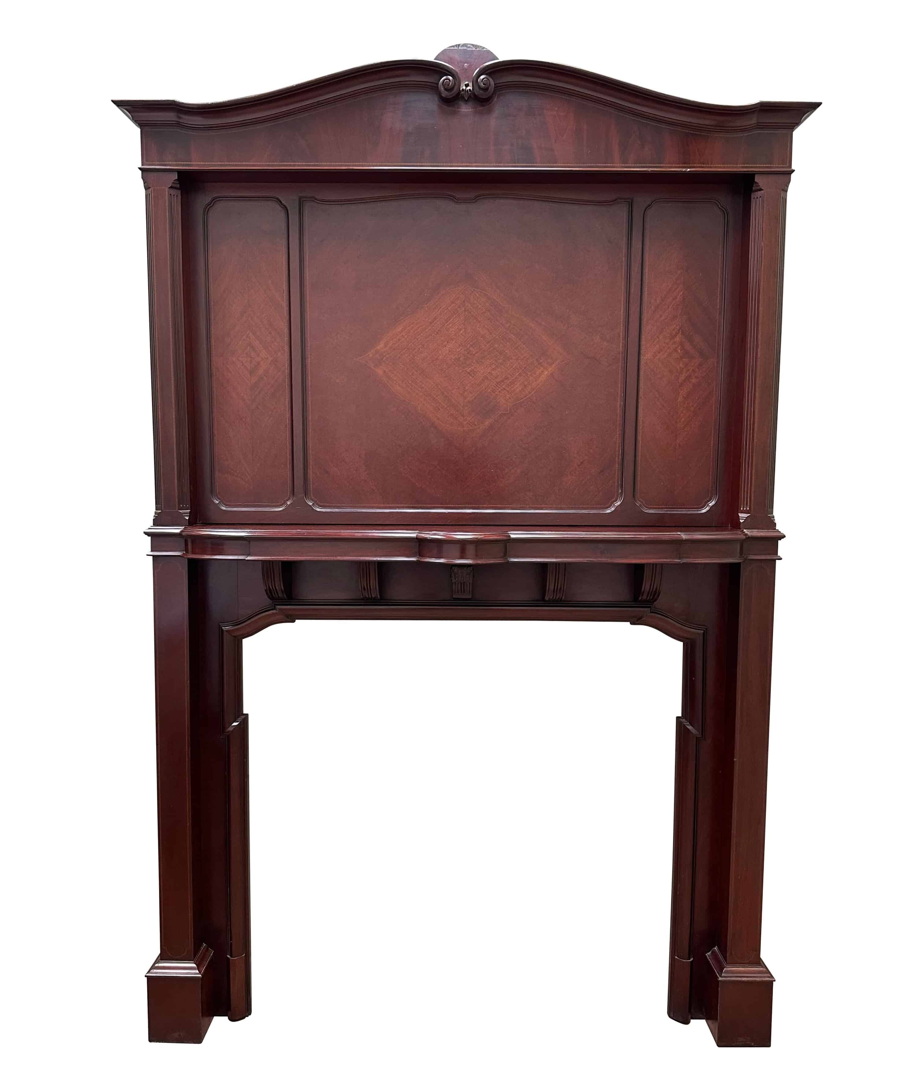 Antique Grand Scale Mahogany Fire Surround