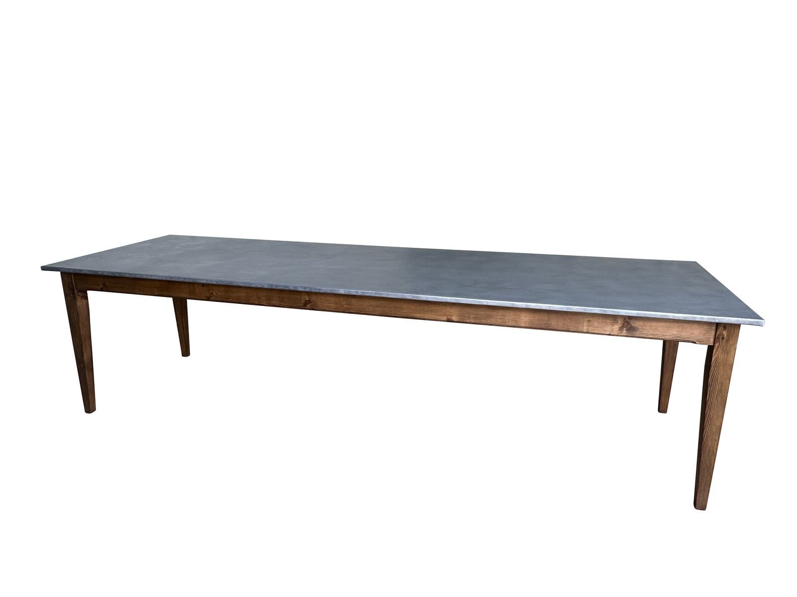 Large Handmade Zinc Kitchen Dining Table - D2193